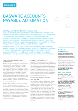 BASWARE ACCOUNTS PAYABLE AUTOMATION