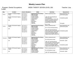 Weekly Lesson Plan