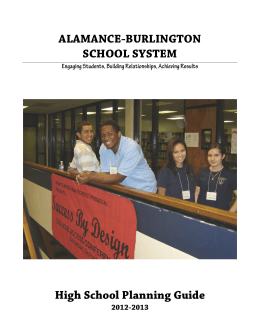 ALAMANCE-BURLINGTON SCHOOL SYSTEM High School Planning