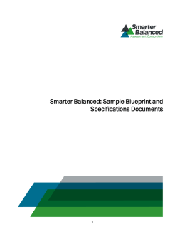 Smarter Balanced: Sample Blueprint and Specifications Documents