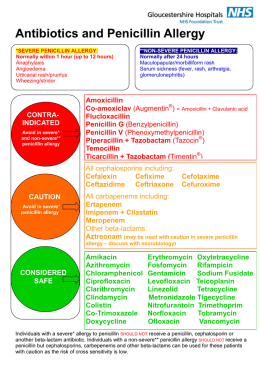Antibiotics and Penicillin Allergy