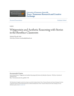Wittgenstein and Aesthetic Reasoning with Stories in the