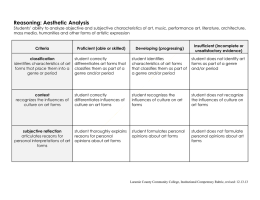 Reasoning: Aesthetic Analysis - Laramie County Community College