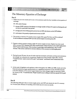 The Monetary Equation of Exchange