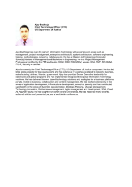 Ajay Budhraja Chief Technology Officer (CTO)