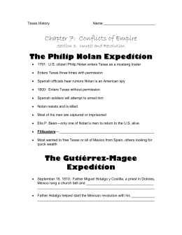 Chapter 7: Conflicts of Empire The Philip Nolan Expedition The