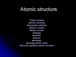 Atomic structure