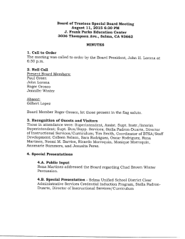 Minutes - Selma Unified School District