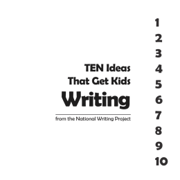 10 Ideas consecutive - National Writing Project