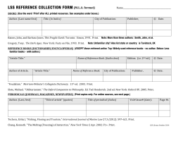 lss reference collection form