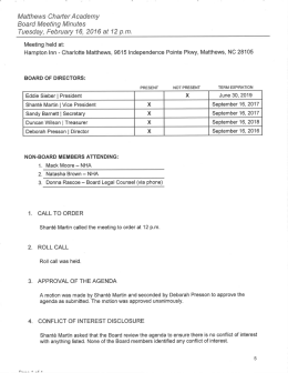 Matthews Signed Minutes 2-16-16