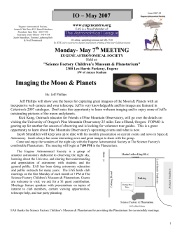 May - Eugene Astronomical Society