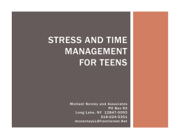 Mike Nerney PowerPoint - Stress and Time Management for Teens