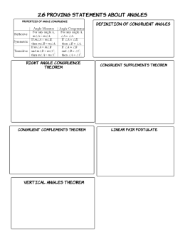26 PROVING STATEMENTS ABOUT ANGLES