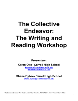 The Writing and Reading Workshop