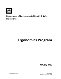 Ergonomics Program - Drexel University