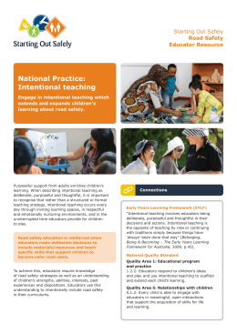 National Practice: Intentional teaching