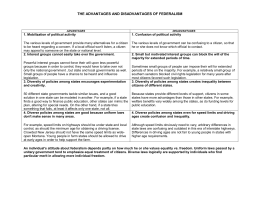 the advantages and disadvantages of federalism
