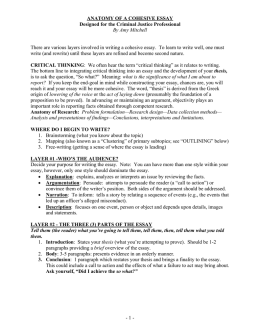 Anatomy of a Cohesive Essay - Hi Tech Criminal Justice online