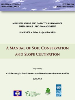 A Manual of Soil Conservation and Slope Cultivation