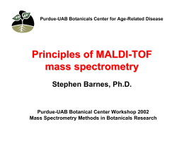Principles of MALDI-TOF mass spectrometry