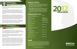 2012 OMSSA Annual Report