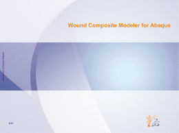 Wound Composite Modeler for Abaqus