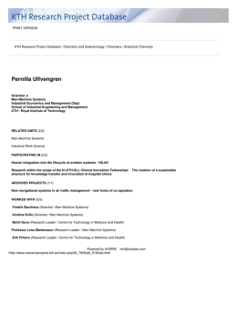 KTH Research Project Database