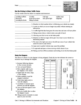 tlse the Driving in Urban Trafﬁc Terms