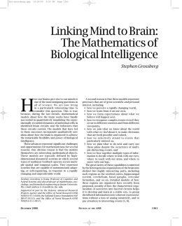 Linking Mind to Brain: The Mathematics of Biological Intelligence