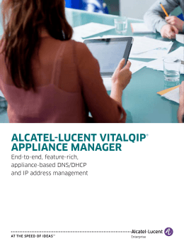 Alcatel-Lucent VitalQIP Appliance Manager - Alcatel