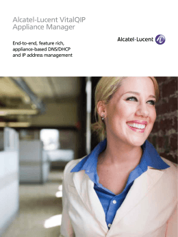 Alcatel-Lucent VitalQIP Appliance Manager