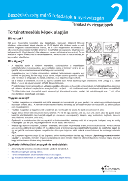 Beszédkészség mérő feladatok a nyelvvizsgán