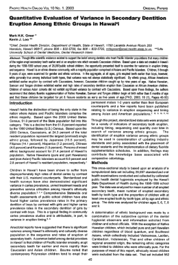 Quantitative evaluation of variance in secondary dentition eruption