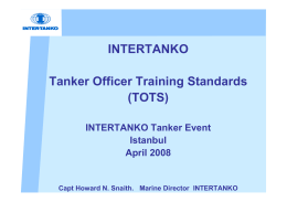 INTERTANKO Tanker Officer Training Standards (TOTS)