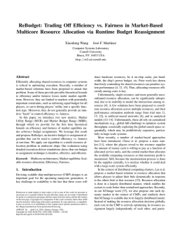 ReBudget: Trading Off Efficiency vs. Fairness in Market
