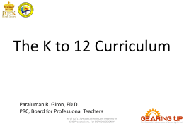 Paraluman R. Giron, ED.D. PRC, Board for Professional Teachers
