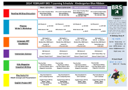 2014` FEBRUARY BRS BRS 7 Learning Schedule