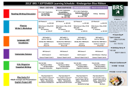 2013` BRS 7 SEPTEMBER SEPTEMBER Learning Schedule