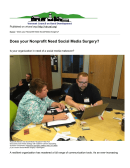 Does your Nonprofit Need Social Media Surgery?