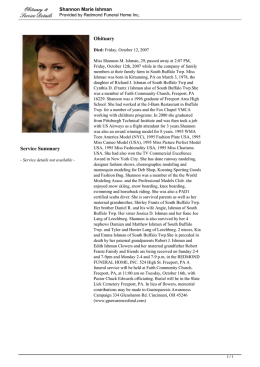 Shannon Marie Ishman Guest Book