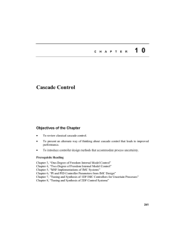 Chapter10 - Cascade Control