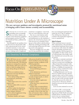 Nutrition Under A Microscope
