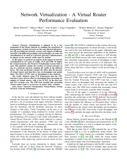 Network Virtualization - A Virtual Router Performance Evaluation