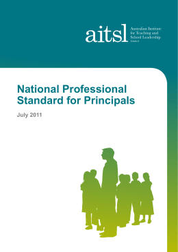 National Professional Standard for Principals