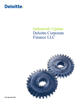 Industrials Update Deloitte Corporate Finance LLC