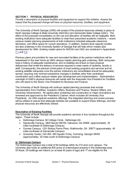 SECTION 7. PHYSICAL RESOURCES Provide a description