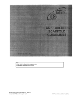 S401 Tank Builders Scaffold Guidelines - Brown