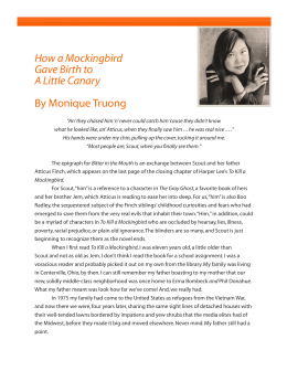 How a Mockingbird Gave Birth to A Little Canary By Monique Truong