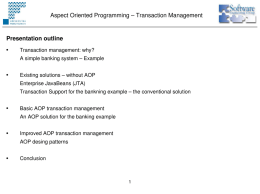 Aspect Oriented Programming – Transaction Management
